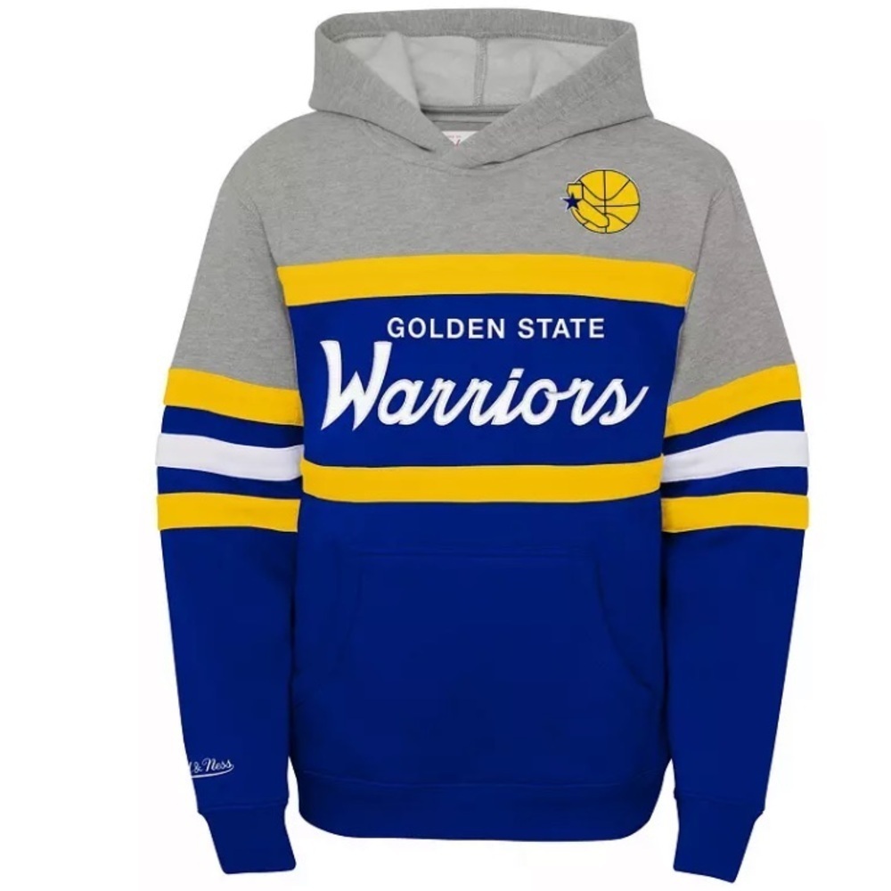 Golden State Warriors Mitchell & Ness Hoodie kids Sz L 14/16 NWT